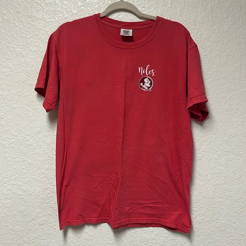 Men’s COMFORT COLORS FSU Florida State Seminoles  Short Sleeve Shirt Size Medium